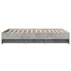 vidaXL Bed Frame without Mattress Concrete Grey 120x190cm Engineered Wood