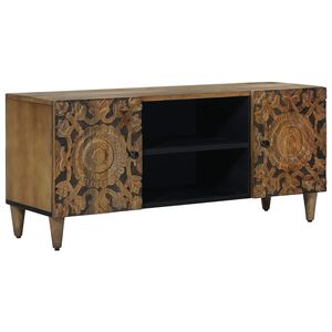vidaXL TV Cabinet Brown 105 x 33.5 x 46 cm Solid Mango Wood