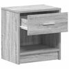 vidaXL Bedside Cabinet with Drawer Grey Sonoma 39x28x41 cm