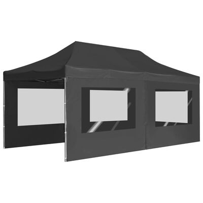 vidaXL Professional Folding Party Tent with Walls Aluminium 6x3 m Anthracite