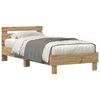 vidaXL Bed Frame Artisan oak 90 x 200 cm Engineered wood