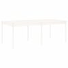 vidaXL 17 Piece Garden Dining Set White Solid Wood Pine