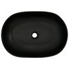 vidaXL Countertop Basin Grey and Black Oval 59x40x14 cm Ceramic
