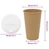 vidaXL Paper Coffee Cups with Lids 1000 pcs 16oz 400ml