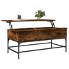 vidaXL Coffee Table Smoked Oak 100x50x45 cm Engineered Wood and Metal