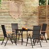 vidaXL 5 Piece Garden Dining Set Black