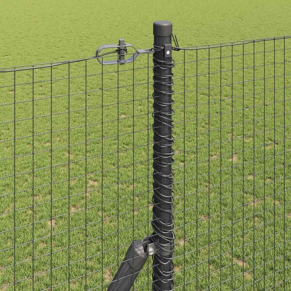 vidaXL Fence Post Grey 25 x 1.5 m (25 x 25 mm mesh) Steel