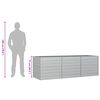 vidaXL Garden Raised Bed 240x80x77 cm Galvanized Steel Silver