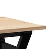 vidaXL Coffee Table Y-Frame 50x50x35 cm Solid Wood Pine and Steel
