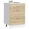 vidaXL Kitchen Base Cabinet Lyon Sonoma Oak Engineered Wood