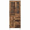 vidaXL Highboard Old Wood 69.5 x 34 x 90 cm Engineered Wood
