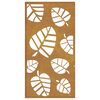 vidaXL Garden Wall Decoration 105x55 cm Corten Steel Leaf Design