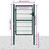 vidaXL 2D Fence Gate (Single) Green 100x180 cm