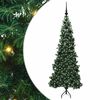 vidaXL Corner Artificial Christmas Tree Green 180 cm PVC and Metal