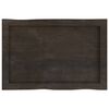 vidaXL Table Top Dark Brown 60x40x(2-4) cm Treated Solid Wood Live Edge