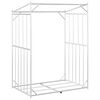 vidaxL Firewood Rack with Rain Cover 150x100x200 cm Galvanised Steel
