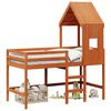 vidaXL Loft Bed Frame Wax Brown 90 x 190 cm Solid Pine Wood