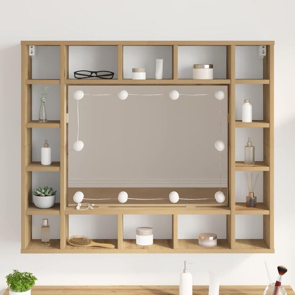 vidaXL Mirror Lights White 4.5 x 4.5 x 4.8 cm Plastic