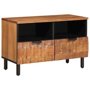 vidaXL TV Cabinet Acacia Brown Finish 70 x 33 x 46 cm Solid Mango Wood