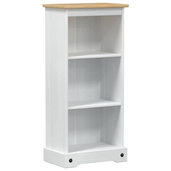 vidaXL Bookcase White 46 x 29 x 100 cm Solid Pine Wood
