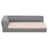 vidaXL Ergonomic Dog Bed Mattress 60x42 cm Linen Look Fleece Grey