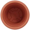 vidaXL Round Flower Pot 24 pcs Brick Red &Oslash; 39 x 32 cm Plastic