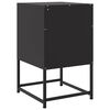 vidaXL Bedside Cabinet Black 36x39x60.5 cm Steel
