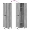 vidaXL Warderobe 2 pcs Grey Sonoma 50 x 50 x 200 cm Engineered Wood