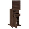 vidaXL Lectern with Wheels & Drawer Brown Oak 55x55x107 cm Engineered Wood