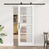 vidaXL Sliding Door ORKDAL White and Black 78 x 202 cm