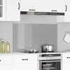 vidaXL Kitchen Backsplash Light grey 110 x 60 x 0.6 cm Tempered Glass