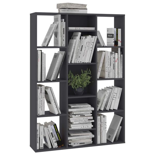 vidaXL Room Divider/Book Cabinet Grey 100x24x140 cm Engineered Wood