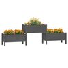 vidaXL Planter Grey 245.5x44x75 cm Solid Wood Pine