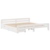 vidaXL Bed frame without Mattress White 180x200 cm Super King Solid Wood Pine