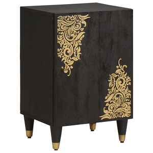 vidaXL Bathroom Cabinet Black 38 x 33 x 58 cm Solid Mango Wood