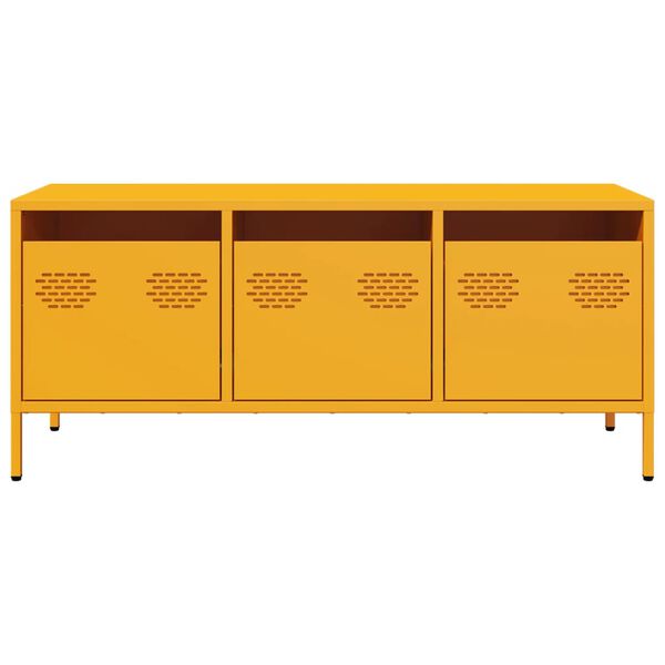 vidaXL TV Cabinet Mustard Yellow 101.5x39x43.5 cm Cold-rolled Steel
