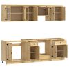 vidaXL Cabinet with Drawer SKI 8 pcs Honey Brown Solid Pine Wood
