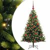 vidaXL Artificial Hinged Christmas Tree 150 LEDs Green 150 cm