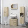 vidaXL Bathroom Mirror Sonoma Oak 60x10.5x45 cm Engineered Wood