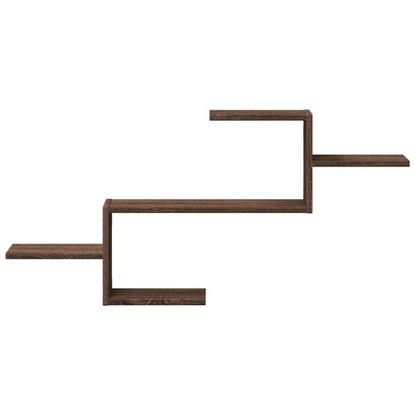 vidaXL Wall Shelf Brown Oak 104x15x49 cm Engineered Wood