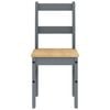 vidaXL 4 Piece Dining Set Panama Grey Solid Wood Pine