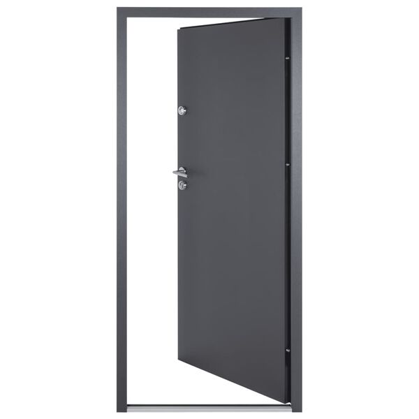 vidaXL Front Door Anthracite 100x200 cm Aluminium