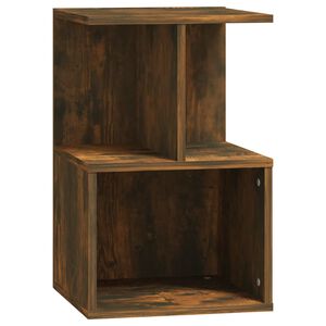 vidaXL Bedside Cabinet Smoked Oak 35x35x55 cm Engineered Wood
