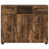 vidaXL Wooden Cabinet Smoked Oak 88.5 x 30.5 x 73 cm Engineered Wood