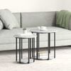 vidaXL Side Table Set with Shelf 2 pcs Grey