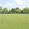 vidaXL Fence with Post Silver 1.5 x 10 m Steel and PVC
