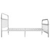 vidaXL Bed Frame without Mattress with Headboard White 180x200 cm Super King Metal