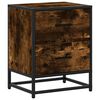 vidaXL Bedside Cabinet Smoked Oak 40x31x50 cm Engineered Wood