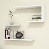 Homemania Wall Shelf Set J2 60x20x27 cm White