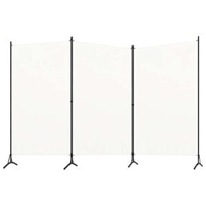 vidaXL 3-Panel Room Divider White 260x180 cm